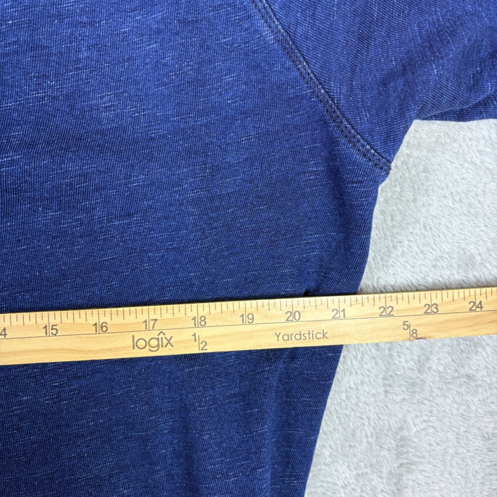 Tommy Bahama Sweater Mens S Indigo Raglan Pullover Blue Faded Cotton Sweatshirt - Picture 5 of 8